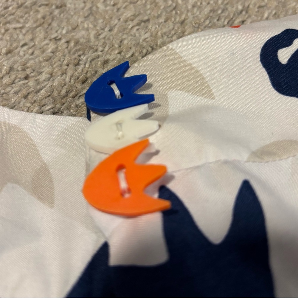 Charming White Dress with Colorful Dinosaur Print - Picture 5 of 5